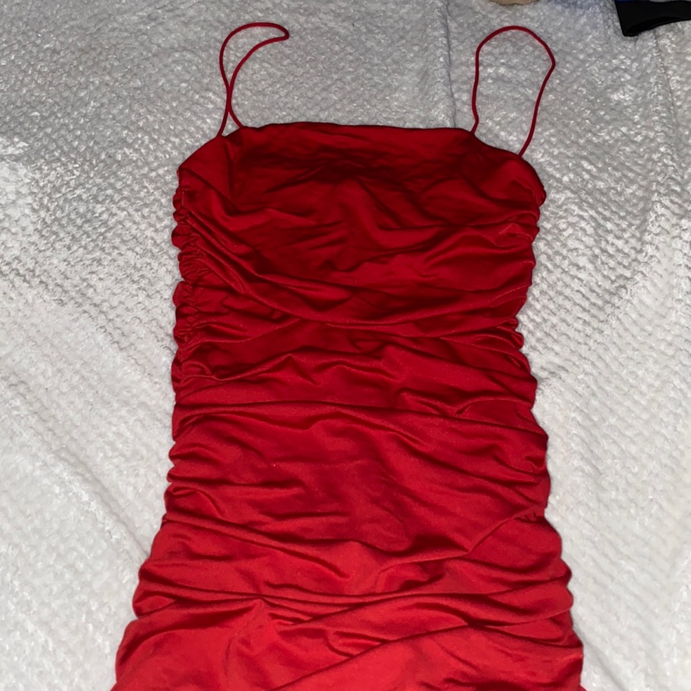 Red long dress